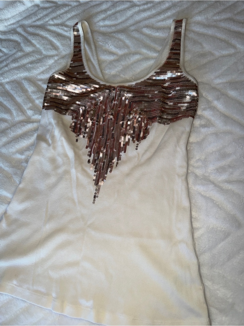 Y2K vintage Express sequin tank top